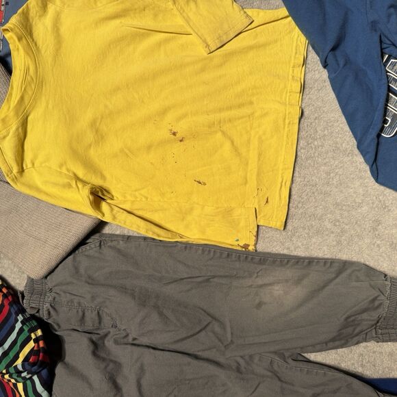 Primary Long Sleeve Top Bundle Boy 4T Base Layer Fruit Loom Pajama Play Cond - Picture 2 of 10